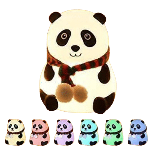     			Panda Lamp (Inbuilt 7 Different Lights) Night Lamp  (13 cm, Multicolor)