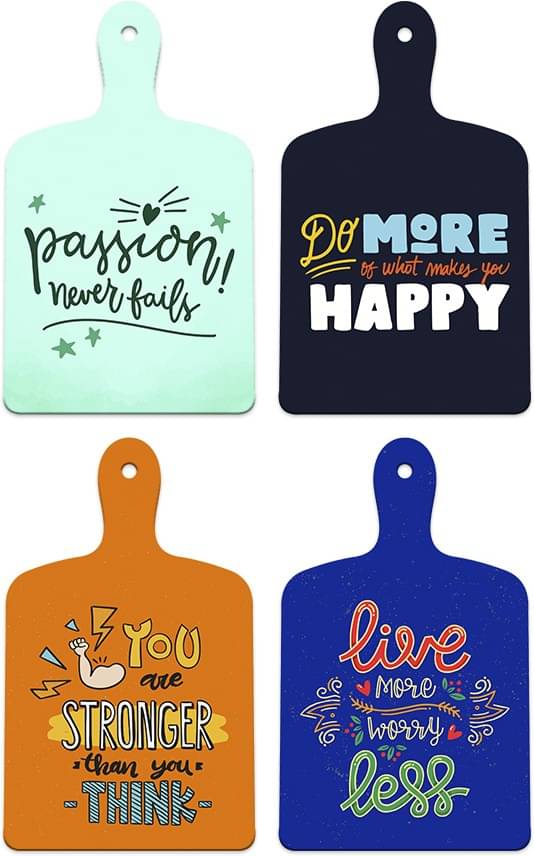 SAF Set of 4 Colorful Motivational Quote MDF Wall Hanging Boards | Paddle-Shaped Inspirational Decorative Signs | Positive Message Art for Home, Office, Gym, Study Room & Gifting SAF Set of 4 Colorful Motivational Quote MDF Wall Hanging Boards | Paddle-Shaped Inspirational Decorative Signs | Positive Message Art for Home, Office, Gym, Study Room & Gifting