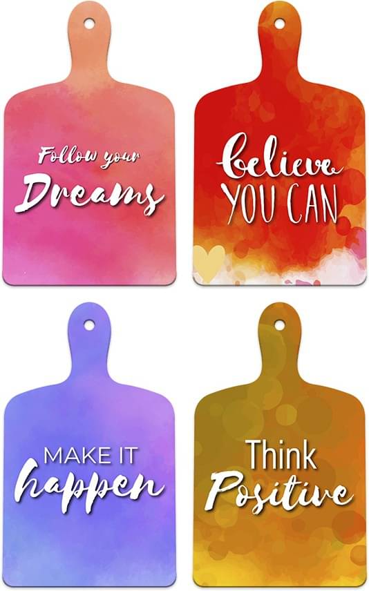 SAF Set of 4 MDF Paddle Board Wall Hangings | Watercolor-Inspired Motivational Signs – Follow Your Dreams, Think Positive, Make It Happen | Office, Study, Bedroom Wall Decor SAF Set of 4 MDF Paddle Board Wall Hangings | Watercolor-Inspired Motivational Signs – Follow Your Dreams, Think Positive, Make It Happen | Office, Study, Bedroom Wall Decor