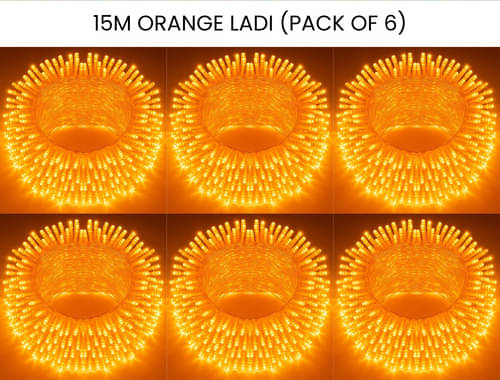     			SPARKWORLD Orange 15M String Light ( Pack of 6 )