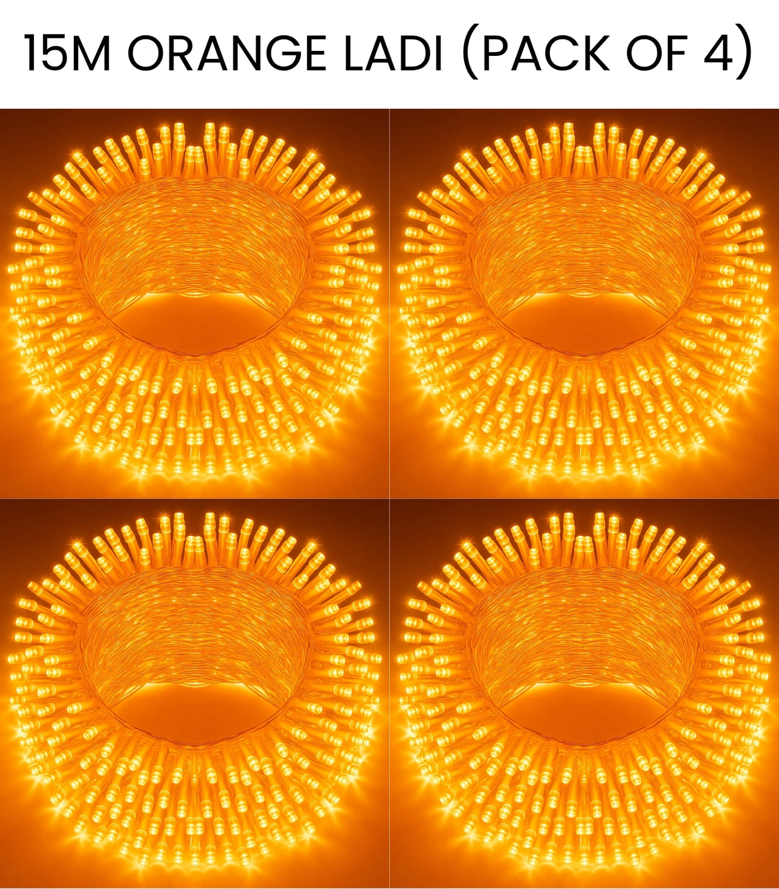     			SPARKWORLD Orange 15M String Light ( Pack of 4 )