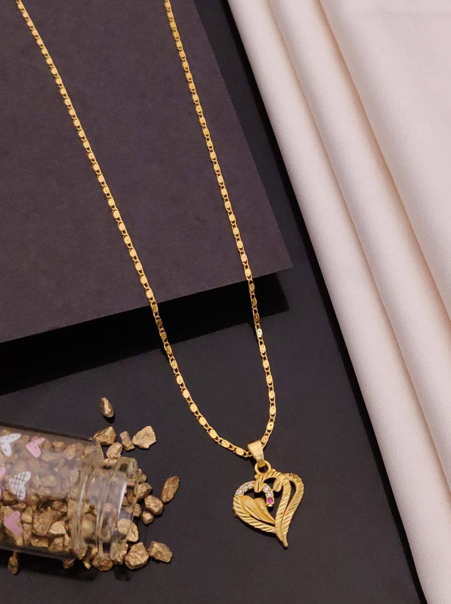 Shivay Fashion Golden Pendant ( Pack of 1 )