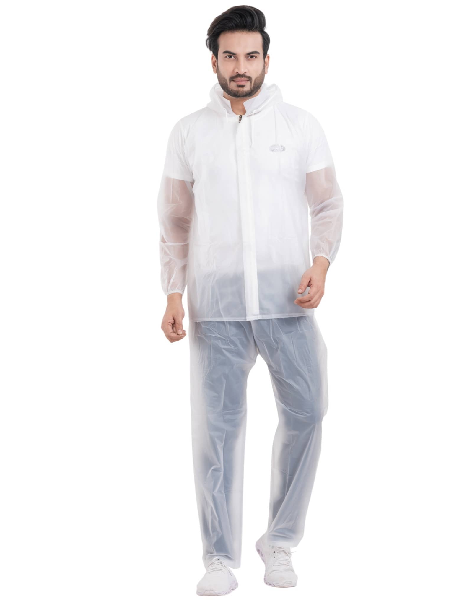 Sindon White Nylon Men's Rain Suit Set ( Pack of 1 )