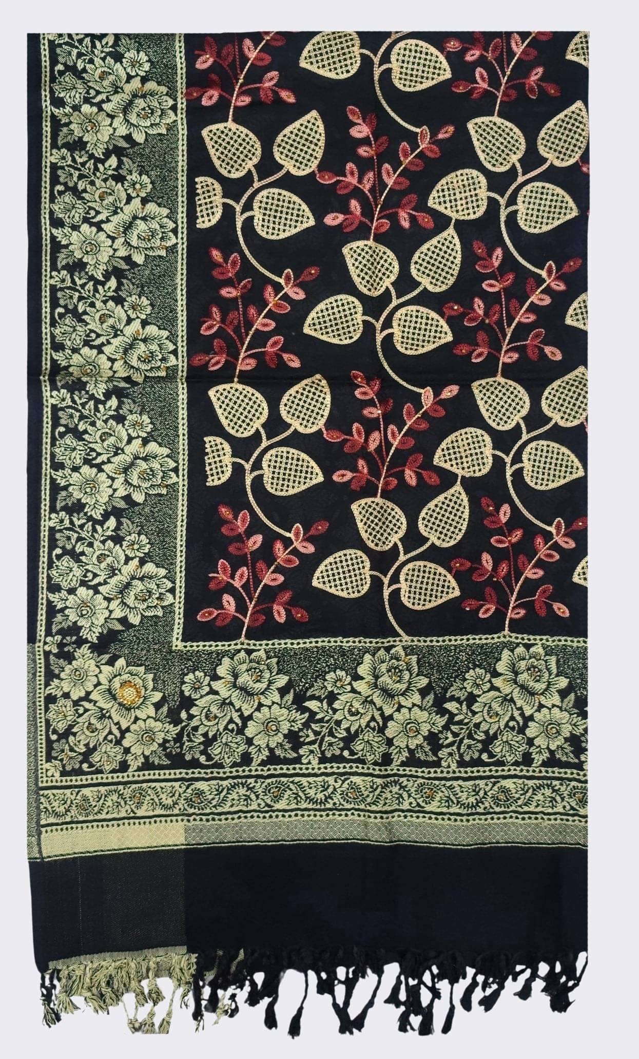 Soul Essence Black Printed Shawl - ( Pack of 1 ) Soul Essence Black Printed Shawl - ( Pack of 1 )