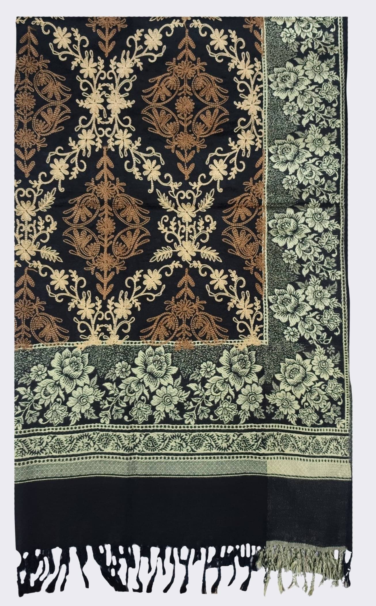 Soul Essence Black Printed Shawl - ( Pack of 1 ) Soul Essence Black Printed Shawl - ( Pack of 1 )