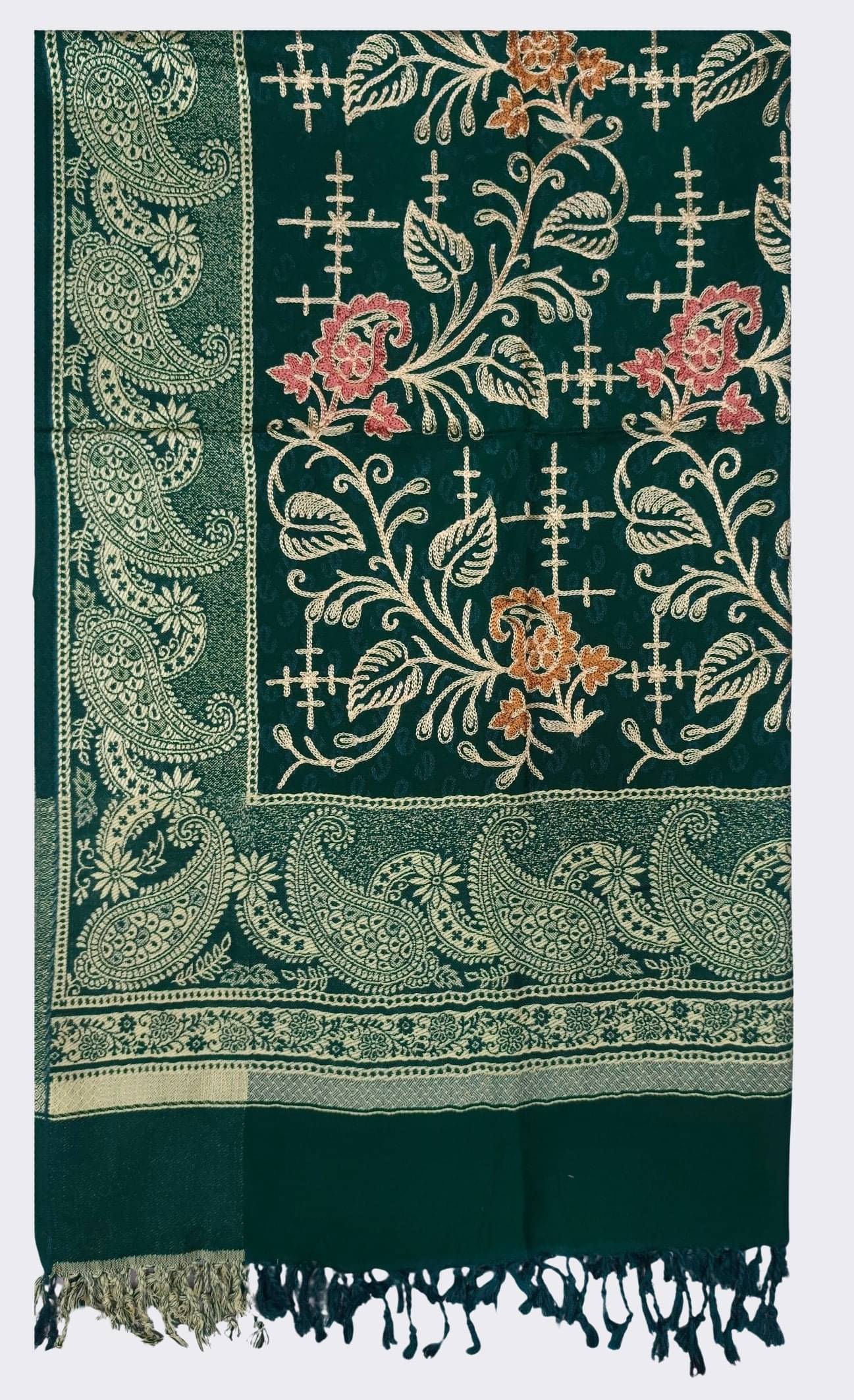 Soul Essence Green Embroidered Shawl - ( Pack of 1 ) Soul Essence Green Embroidered Shawl - ( Pack of 1 )