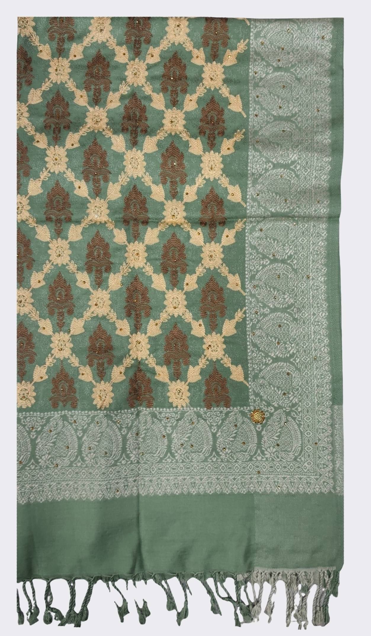 Soul Essence Green Printed Shawl - ( Pack of 1 ) Soul Essence Green Printed Shawl - ( Pack of 1 )