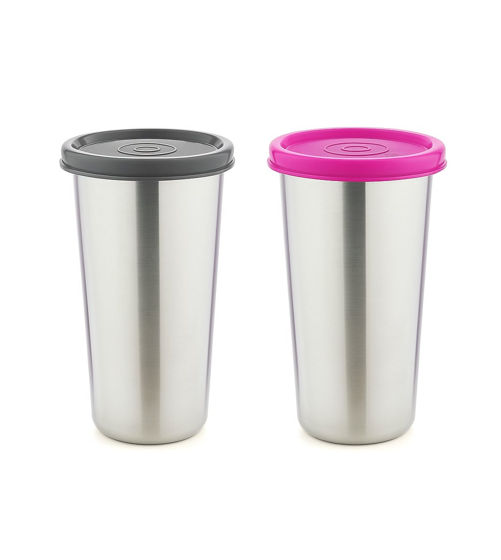 SunLife Glass/Tumbler(400ml) Steel Plain Juice Glass 400 ml ( Pack of 2 ) Multicolor SunLife Glass/Tumbler(400ml) Steel Plain Juice Glass 400 ml ( Pack of 2 ) Multicolor