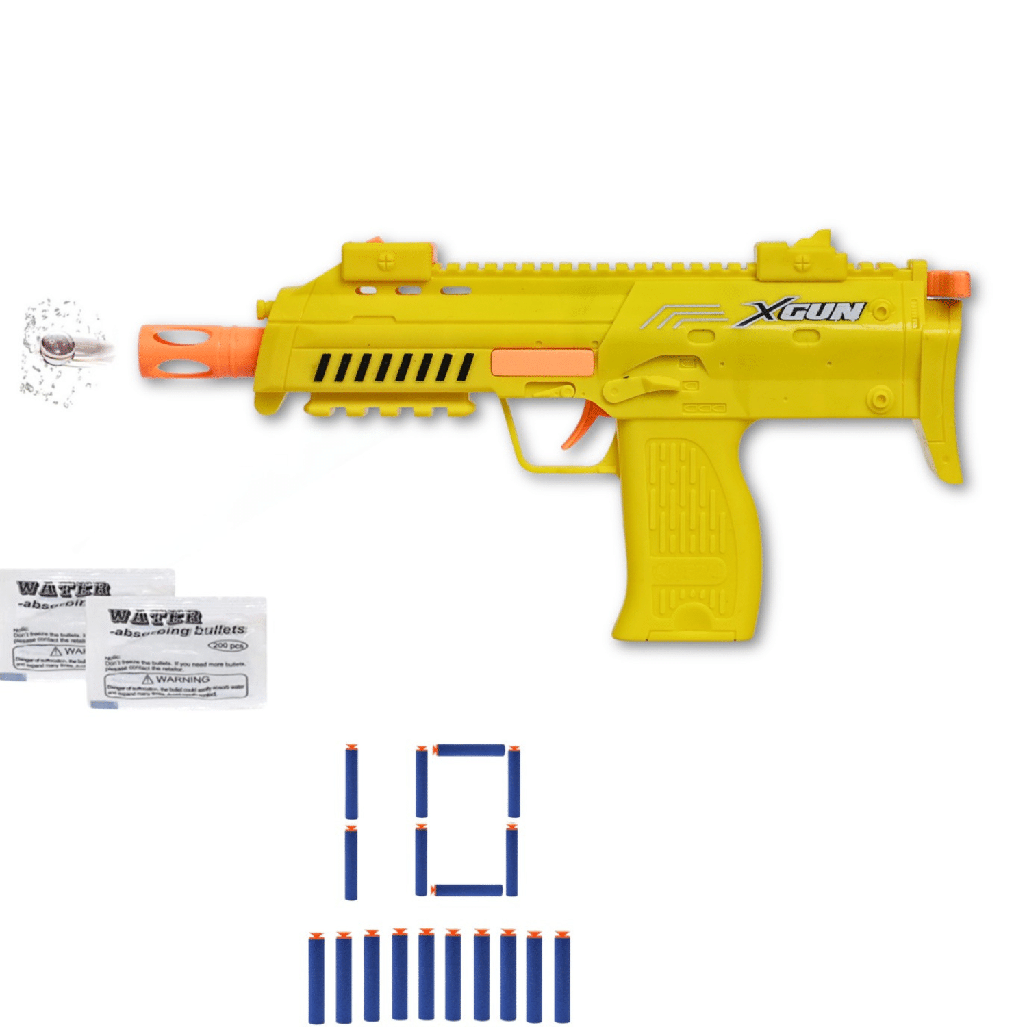     			Toy Cloud 2 in 1 X-Shot Blaster Pistol Toy Gun with Jelly Shots with 10 Soft Foam Dart Bullets