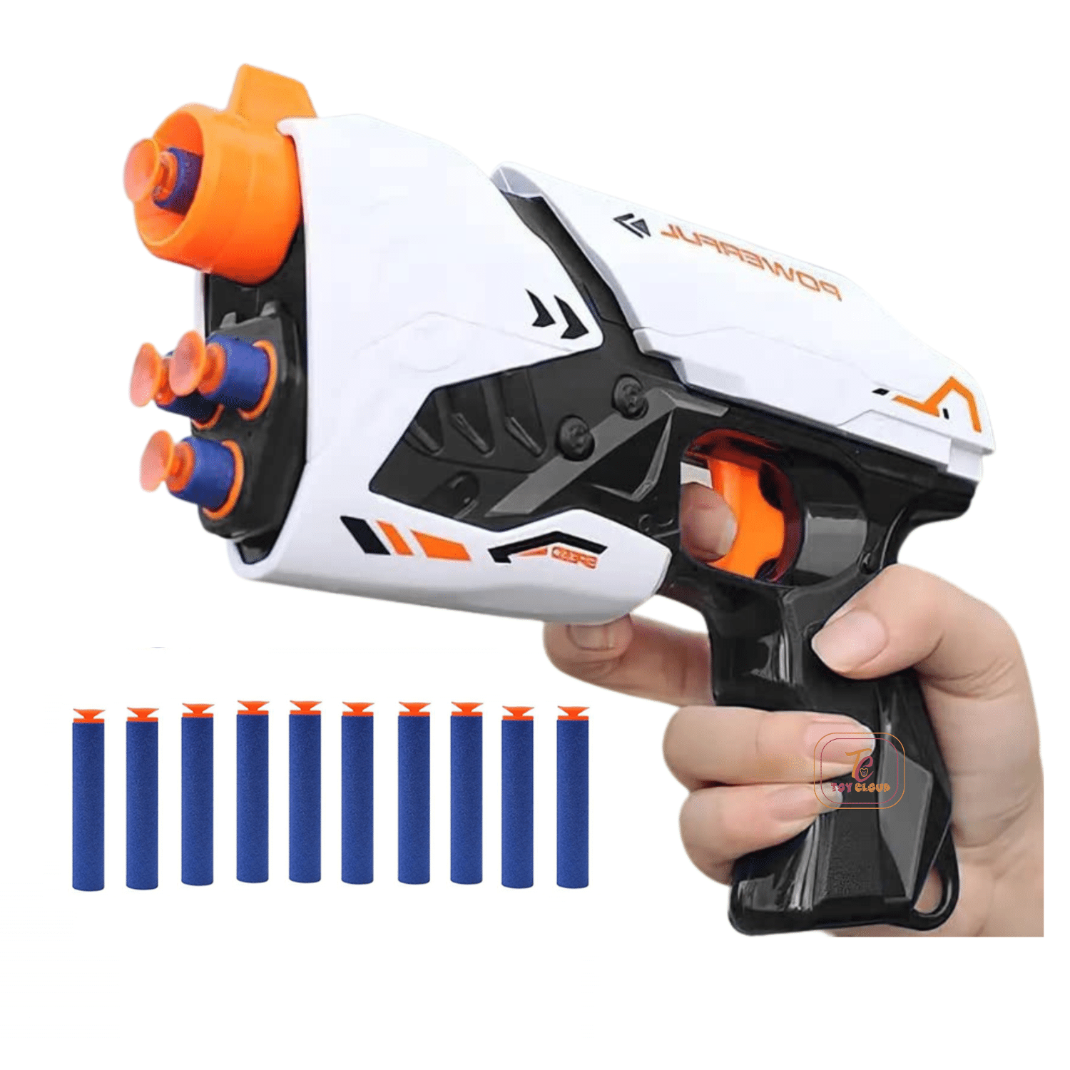     			Toy Cloud Super Shot Soft Blaster Manual Bullet Shooting Gun Toy with 10 Soft Foam Bullets