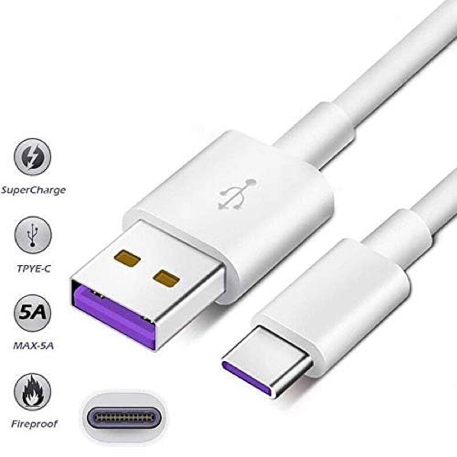     			UniBoss Original Fast USB Type C Data Sync Fast Charging Cable, Warp Charger SuperVooc/Dash Fast Charge Cable