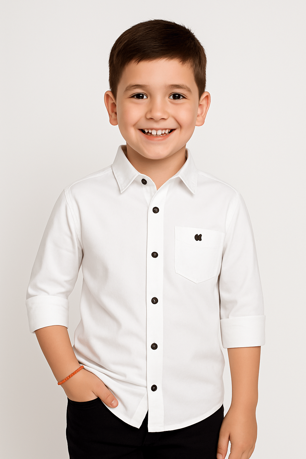 ZAKAR Pack of 1 Boys Cotton Blend Full Sleeves Shirt ( White ) ZAKAR Pack of 1 Boys Cotton Blend Full Sleeves Shirt ( White )