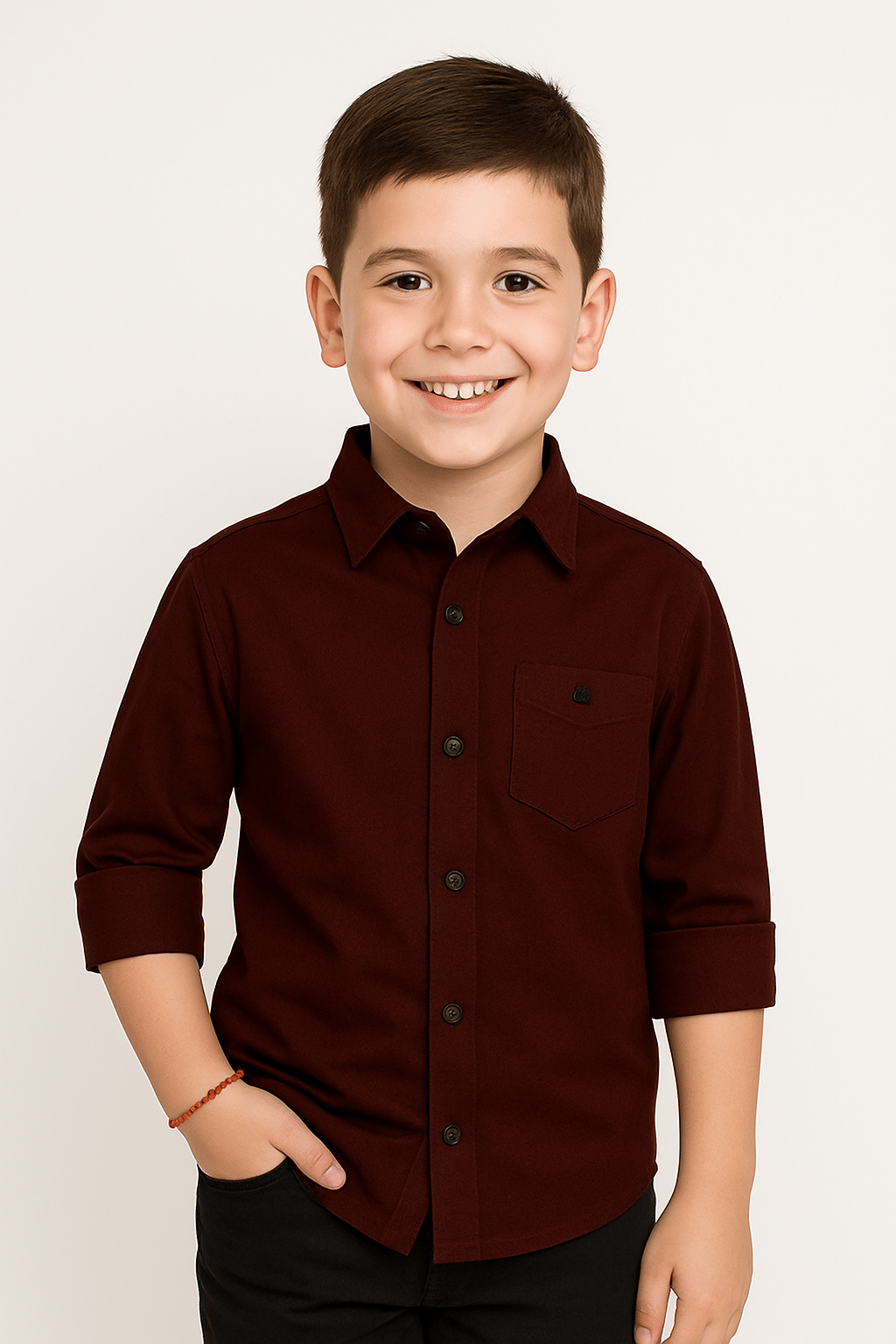 ZAKAR Pack of 1 Boys Cotton Blend Full Sleeves Shirt ( Brown ) ZAKAR Pack of 1 Boys Cotton Blend Full Sleeves Shirt ( Brown )