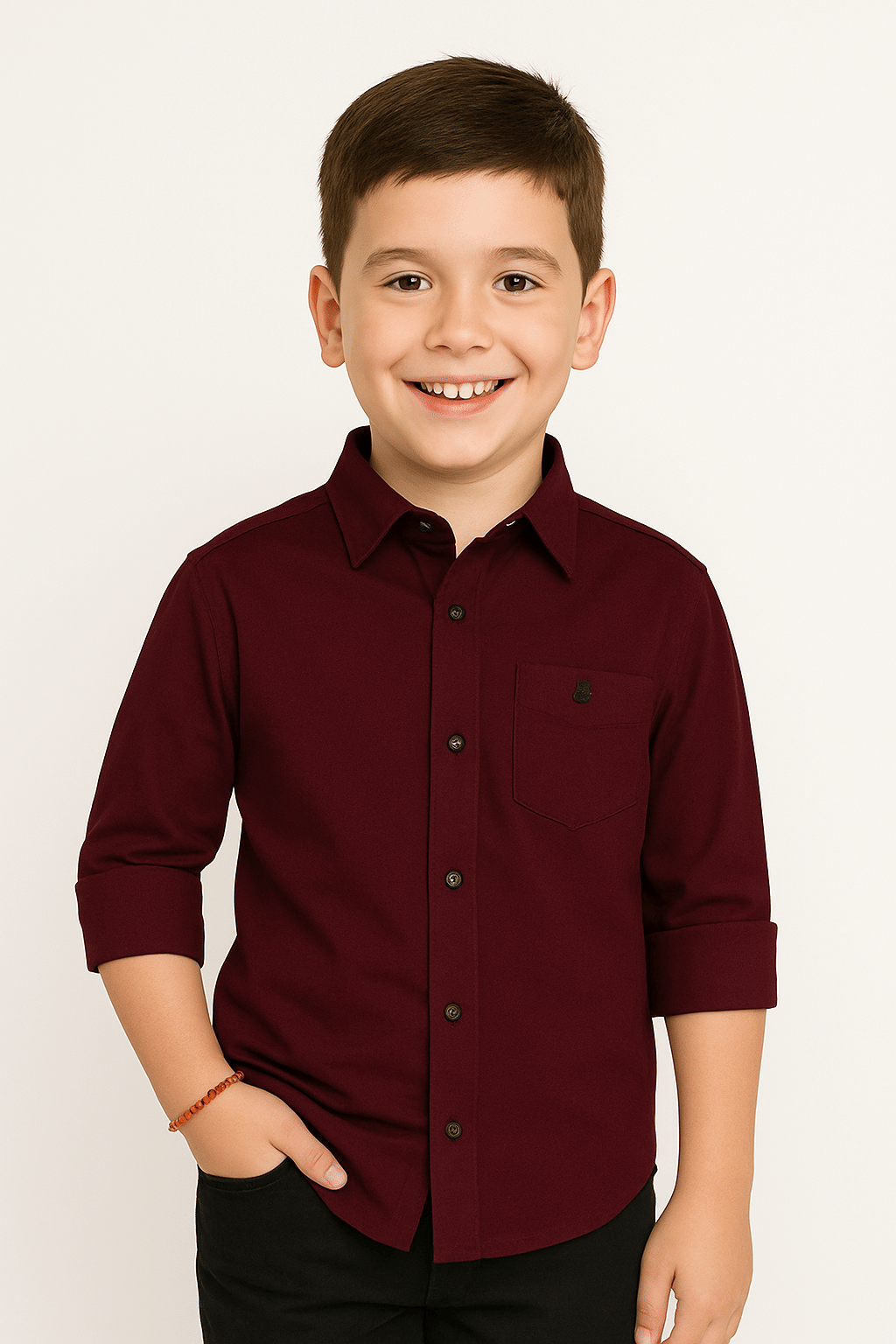 ZAKAR Pack of 1 Boys Cotton Blend Full Sleeves Shirt ( Red ) ZAKAR Pack of 1 Boys Cotton Blend Full Sleeves Shirt ( Red )