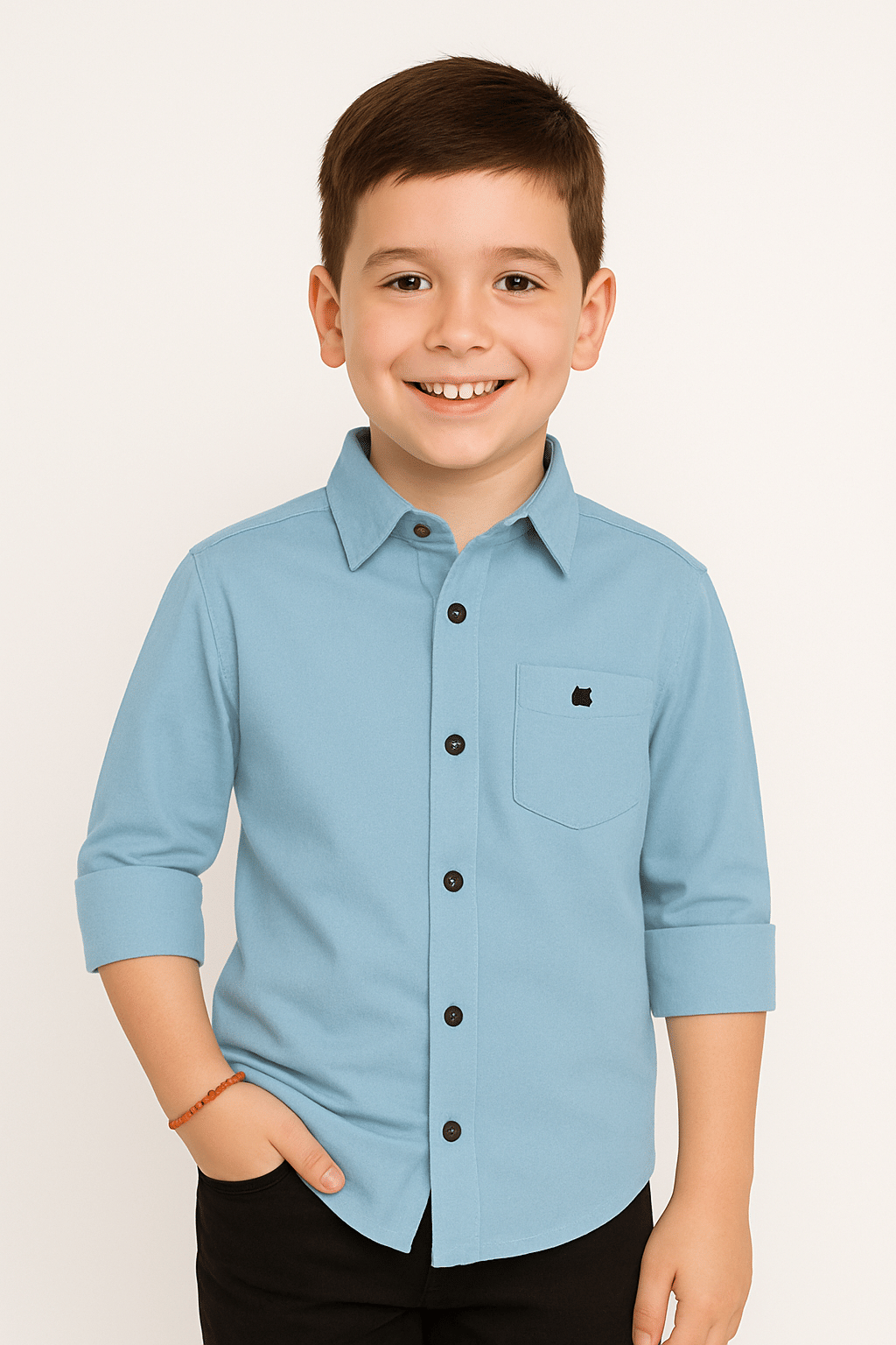 ZAKAR Pack of 1 Boys Cotton Blend Full Sleeves Shirt ( Sky Blue ) ZAKAR Pack of 1 Boys Cotton Blend Full Sleeves Shirt ( Sky Blue )