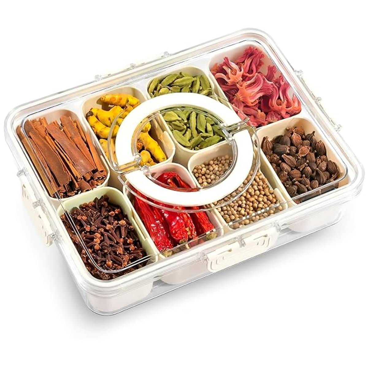 analog kichenware Spice/Fruit/Veg. Plastic White Multi-Purpose Container ( Set of 1 ) analog kichenware Spice/Fruit/Veg. Plastic White Multi-Purpose Container ( Set of 1 )