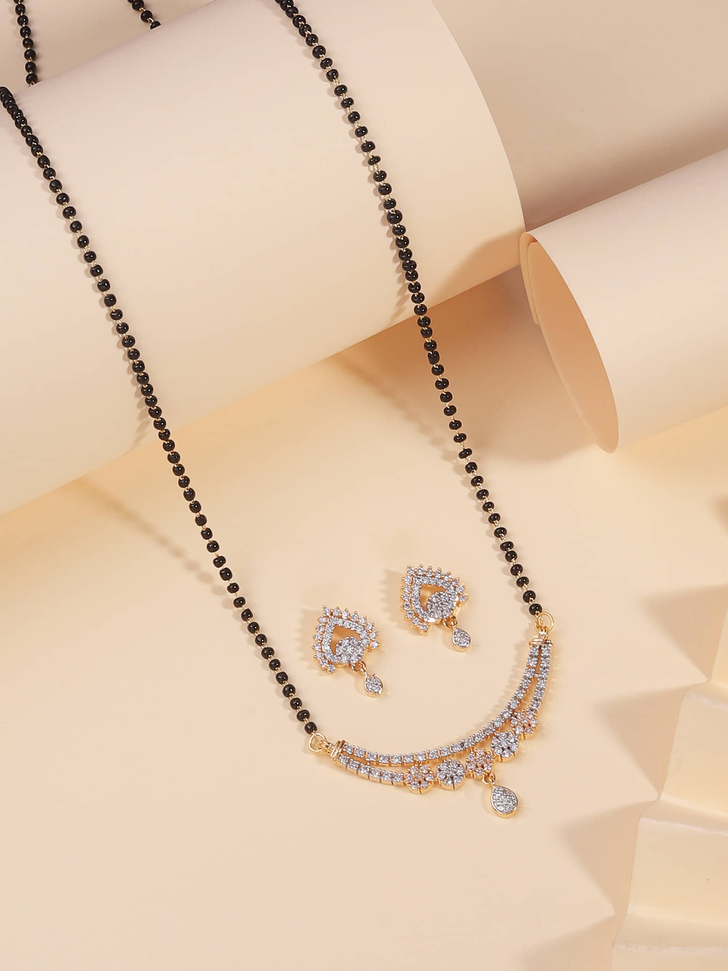 gilher Golden Mangalsutra Set ( Pack of 1 ) gilher Golden Mangalsutra Set ( Pack of 1 )
