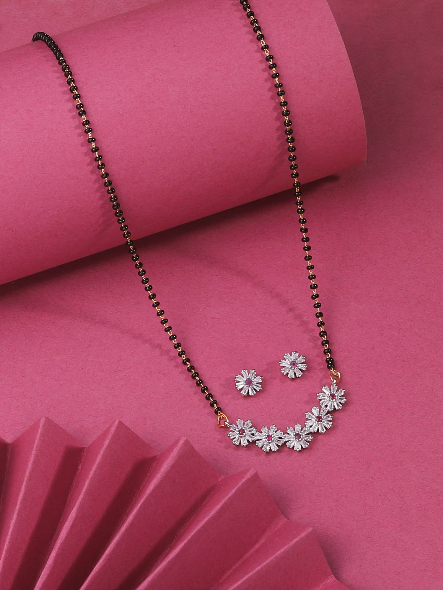     			gilher White Mangalsutra Set ( Pack of 1 )