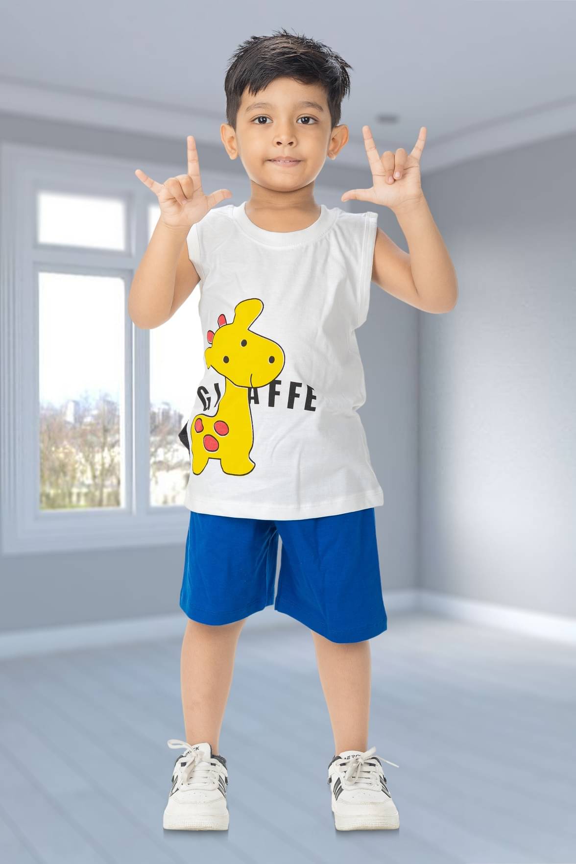     			s muktar garments Pack of 1 Baby Boys Cotton Blend T-Shirt & Shorts Set ( Multicolor )