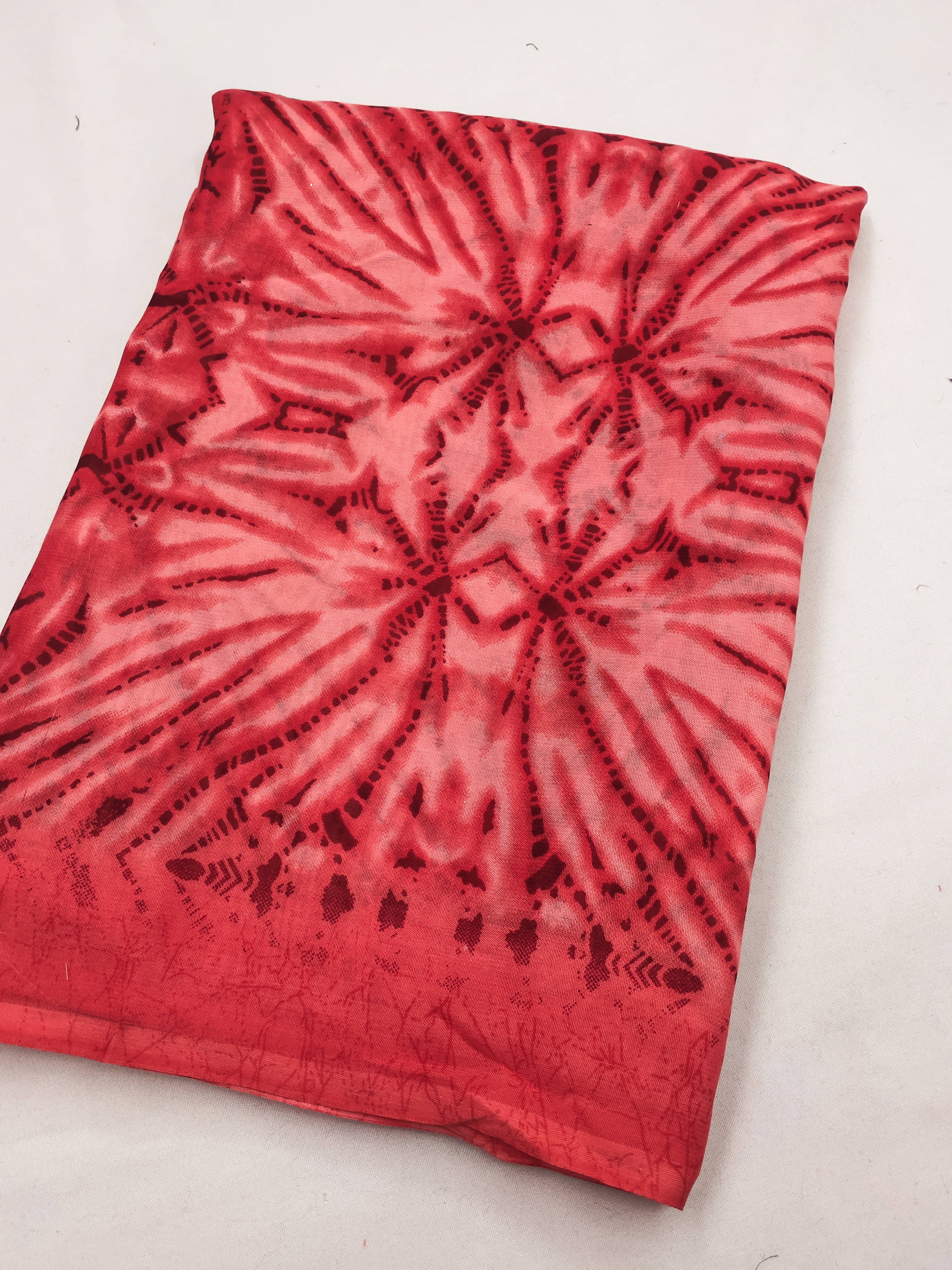 ANAND SAREES Georgette Printed Chanderi saree With Unstitched Blouse Piece ( Red ) ANAND SAREES Georgette Printed Chanderi saree With Unstitched Blouse Piece ( Red )