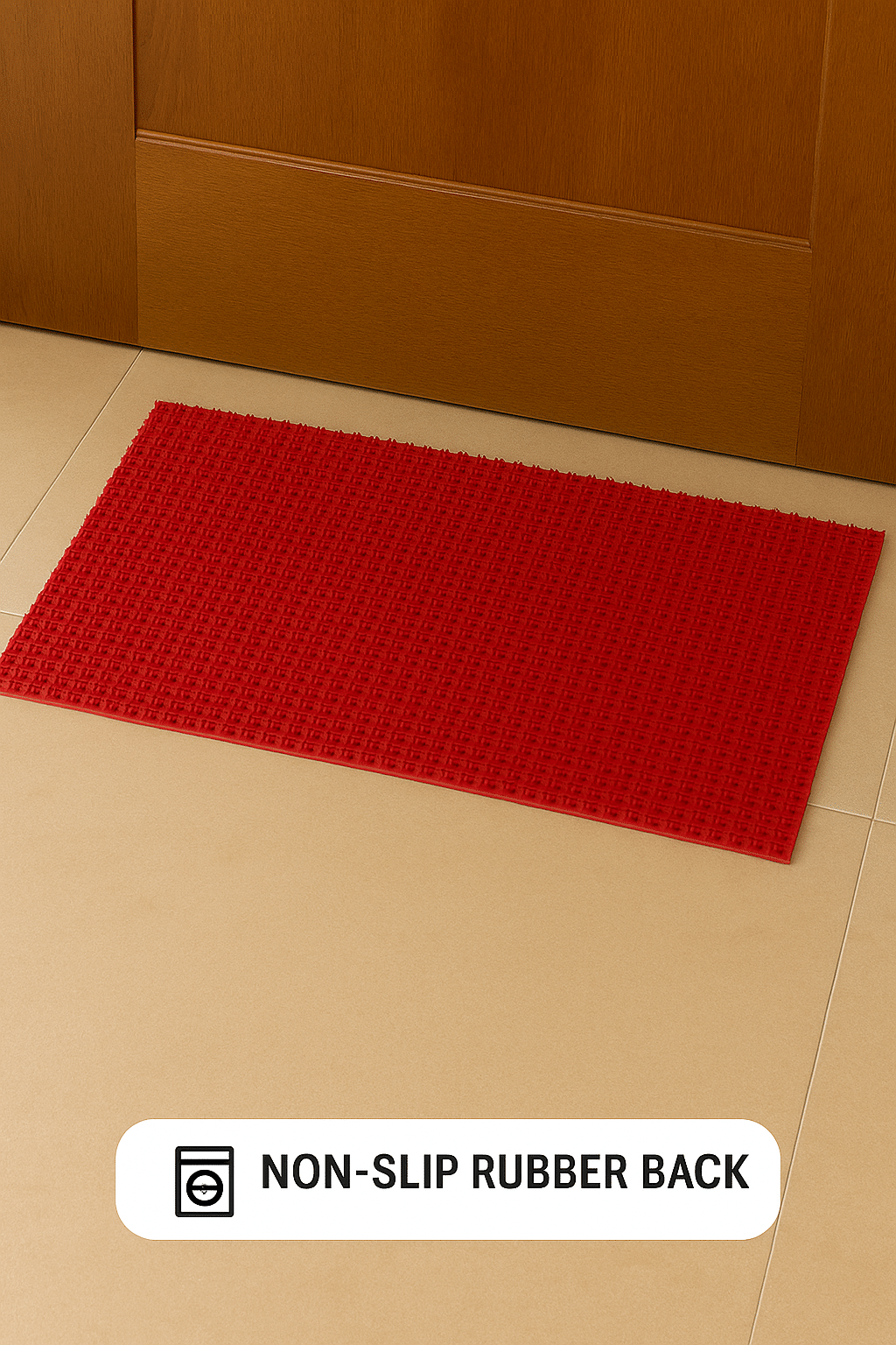     			ANtiqo Red Rubber Rectangular Floor Mat ( Pack of 1 )