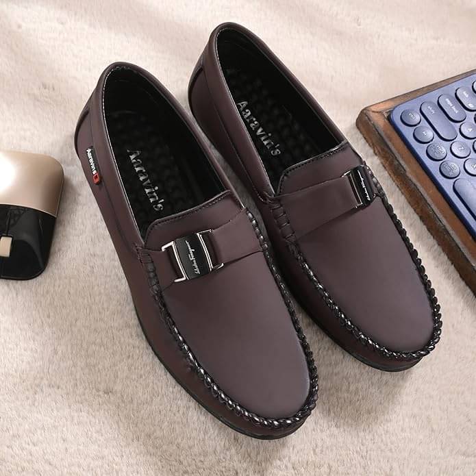     			Aaravin's Brown Men's Penny Shoes