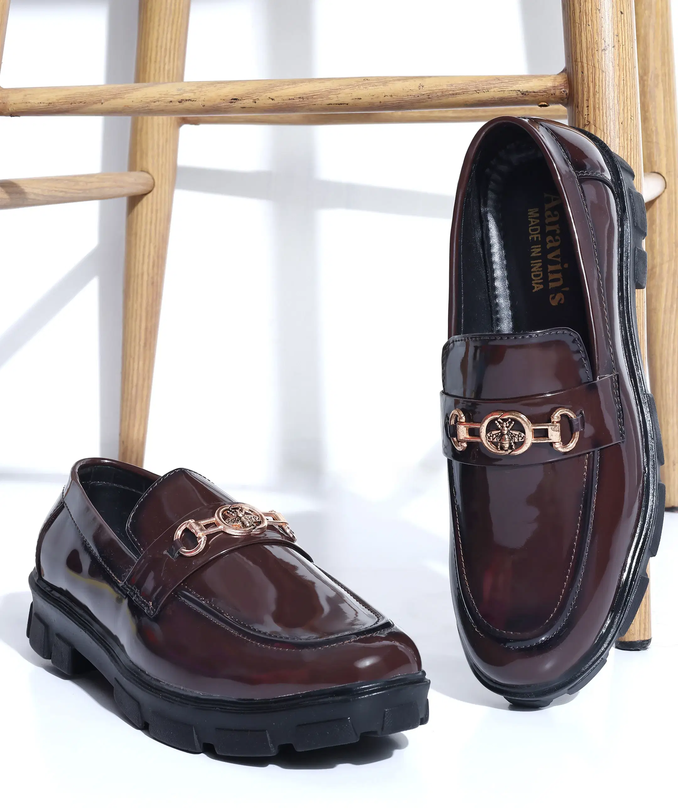     			Aaravin's Brown Men's Korean Shoes