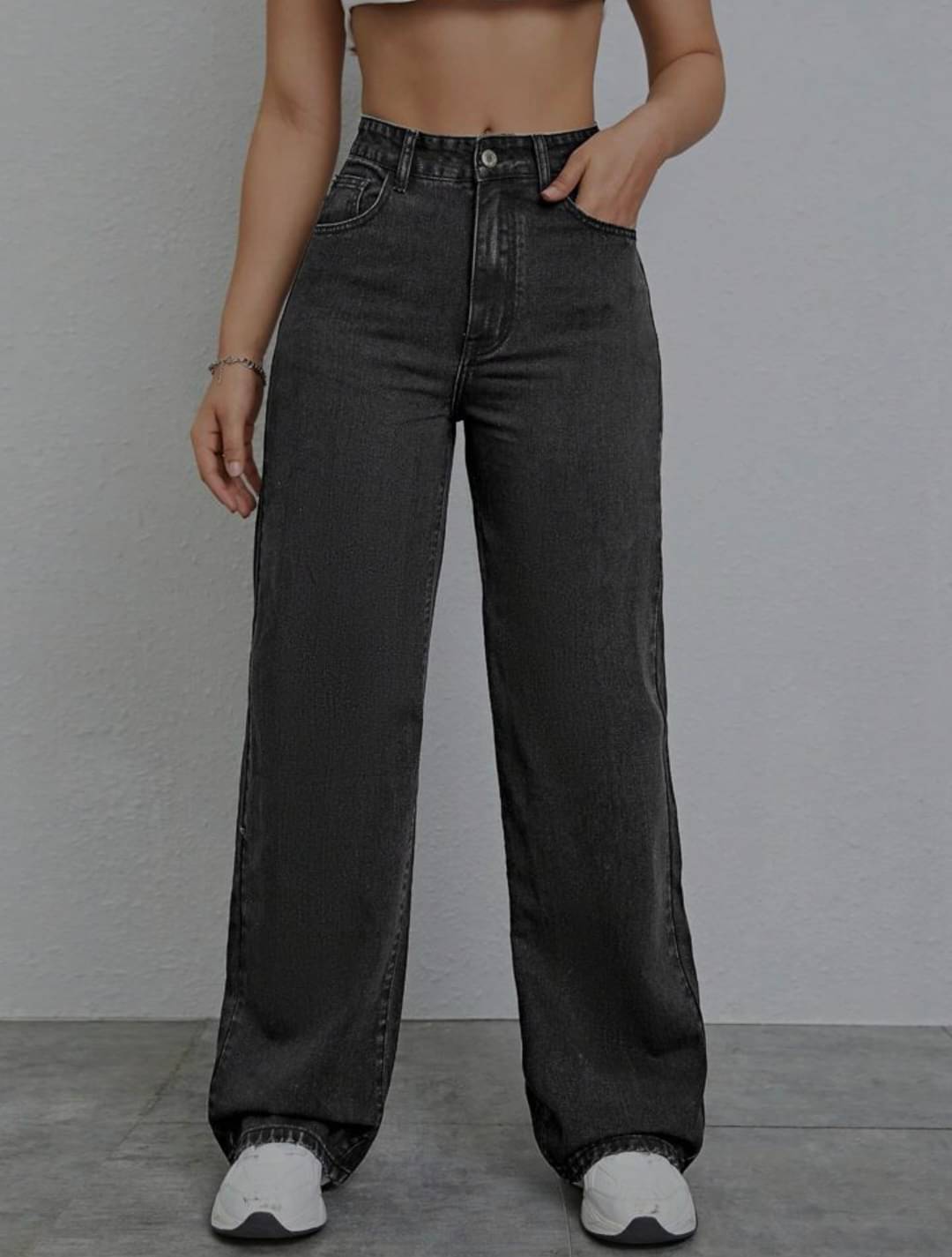     			Bluethreads Women's Relaxed Fit Mid-Rise Jeans ( Charcoal )