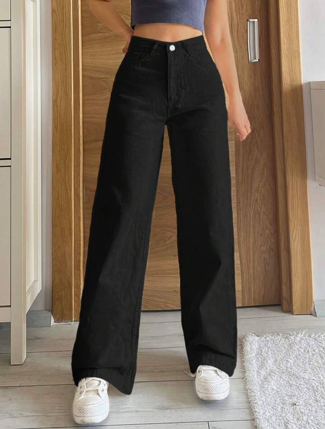     			Bluethreads Women's Relaxed Fit Mid-Rise Jeans ( Black )