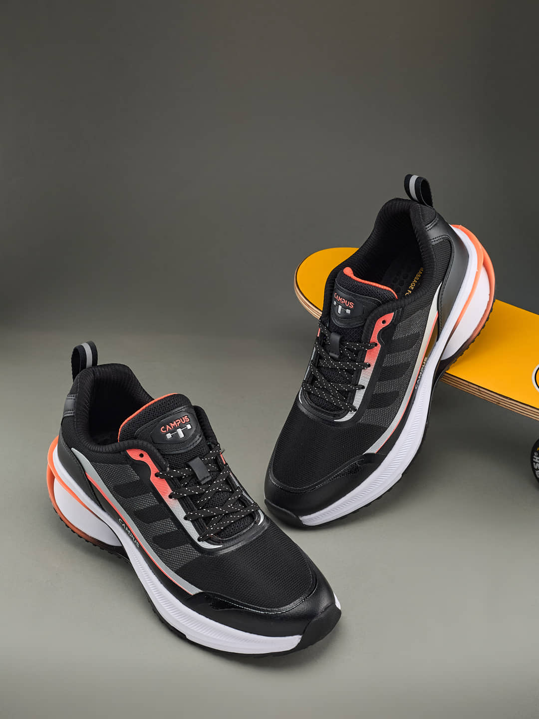 Campus RUSTIK PRO Black Men's Sports Running Shoes - Sports Shoes | Buy online on ZillyBuy