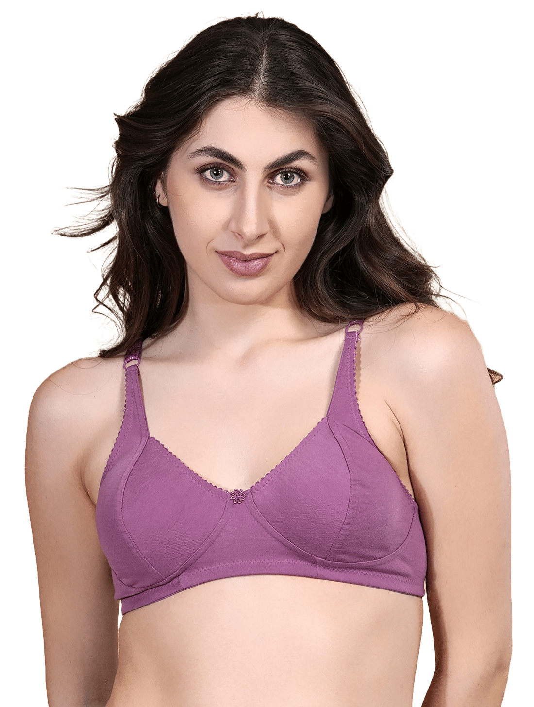 Dempsey Cotton Blend Non Padded Everyday Bra ( Purple , Pack of 1 ) Dempsey Cotton Blend Non Padded Everyday Bra ( Purple , Pack of 1 )