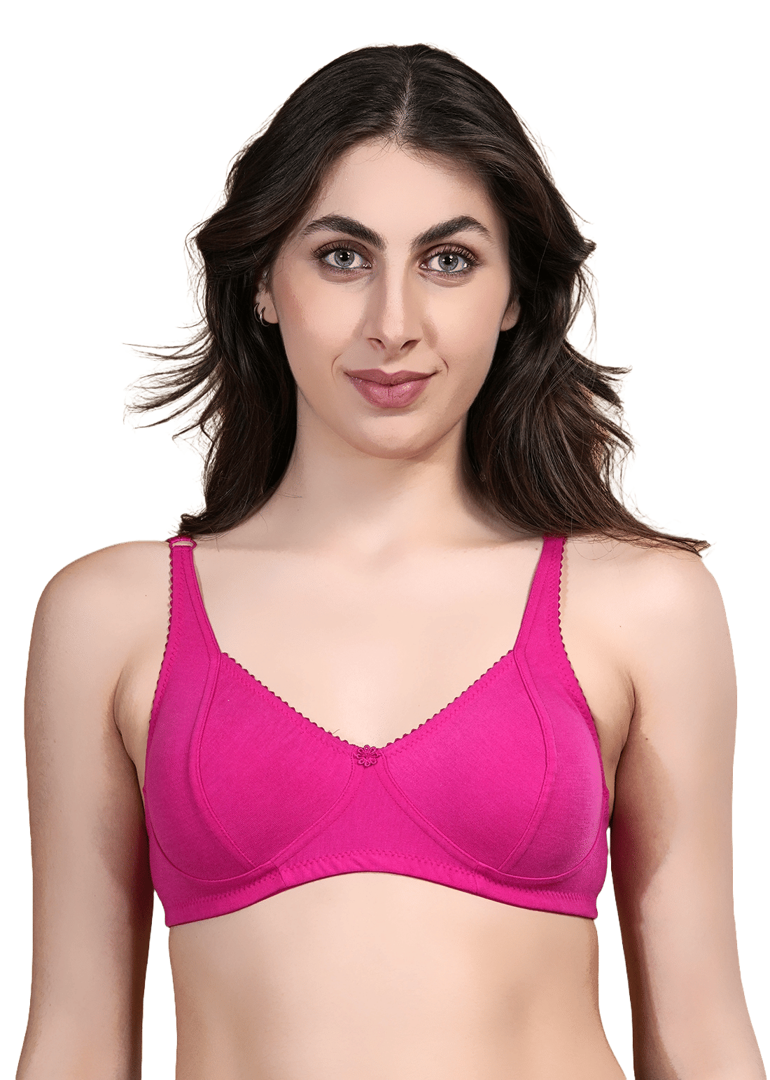     			Dempsey Cotton Blend Non Padded Everyday Bra ( Magenta , Pack of 1 )