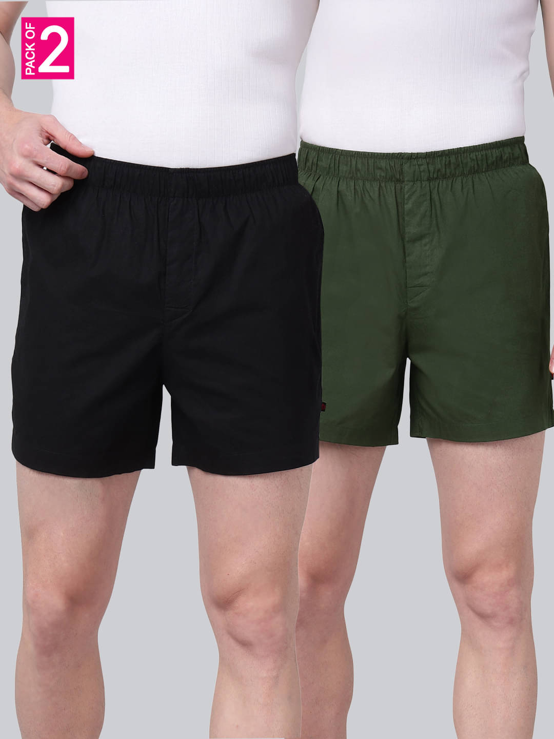     			John Players Pack of 2 Cotton Boxers For Men's ( Multi )