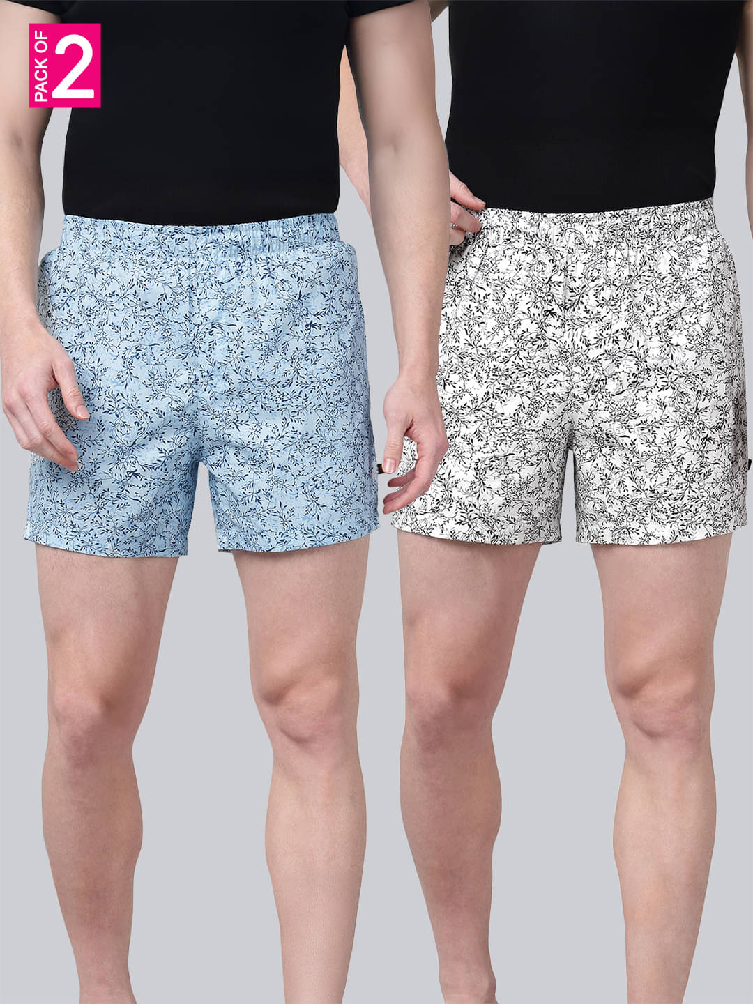     			John Players Pack of 2 Cotton Boxers For Men's ( Multi )