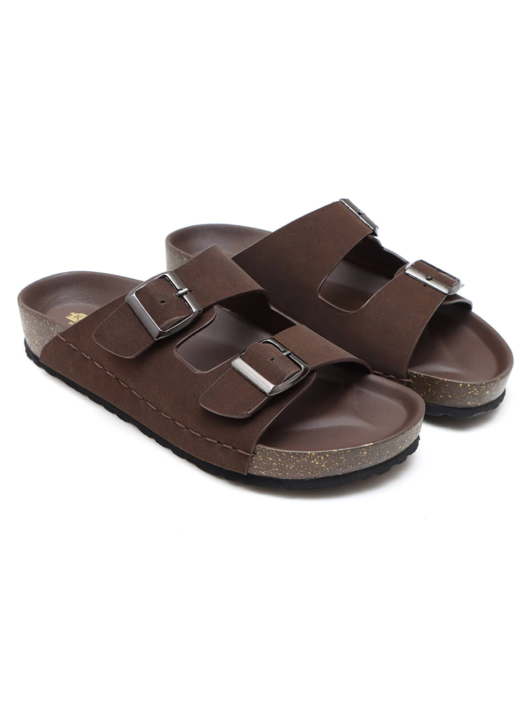     			KANASA Brown Men's Slide Flip Flop