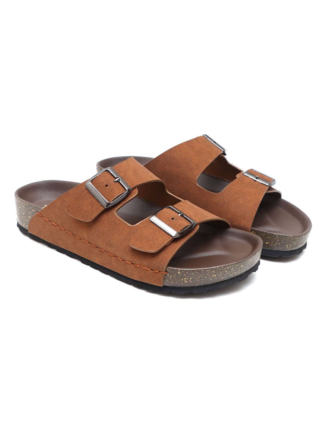     			KANASA Tan Men's Slide Flip Flop