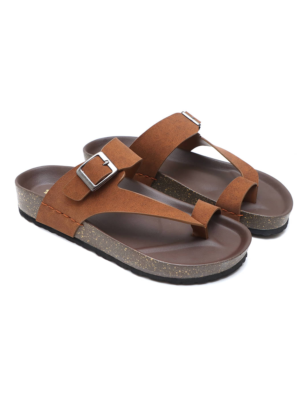     			KANASA Tan Men's Thong Flip Flop