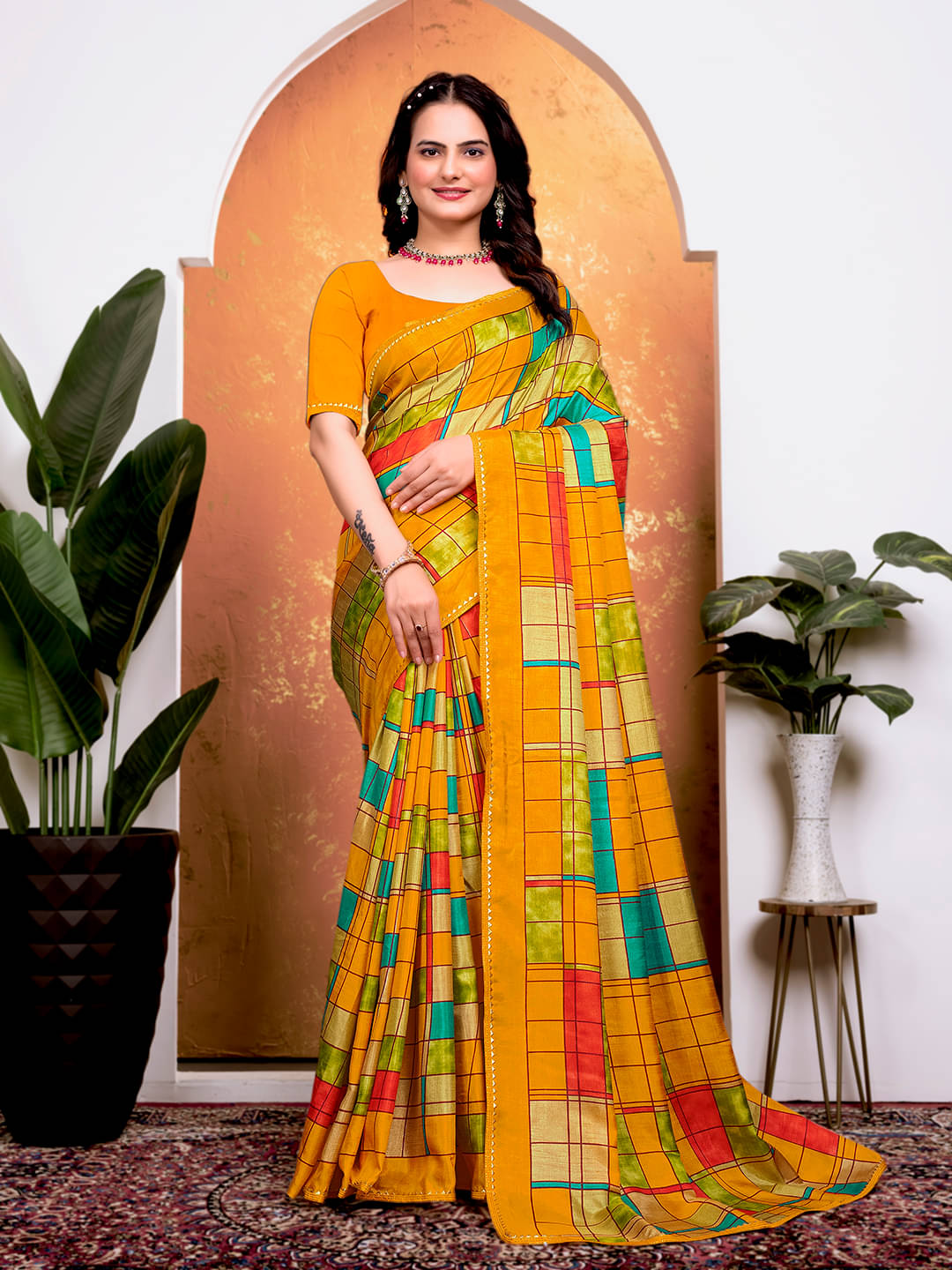 Kanooda Prints Georgette Printed Regular Saree With Unstitched Blouse Piece ( Light Green ) Kanooda Prints Georgette Printed Regular Saree With Unstitched Blouse Piece ( Light Green )