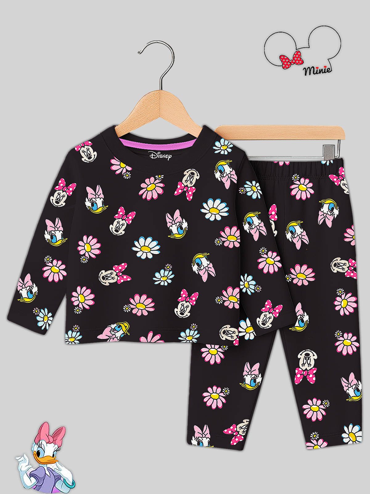     			Kuchipoo Pack of 1 Girls Cotton Blend T-shirt & Pants ( Black )