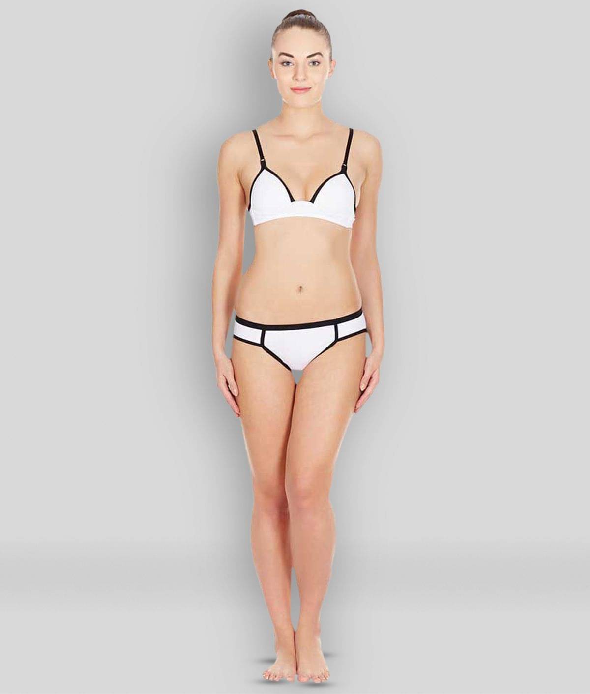 La Intimo Pack of 1 Cotton Lycra Briefs For Women ( White )     			La Intimo Pack of 1 Cotton Lycra Briefs For Women ( White )