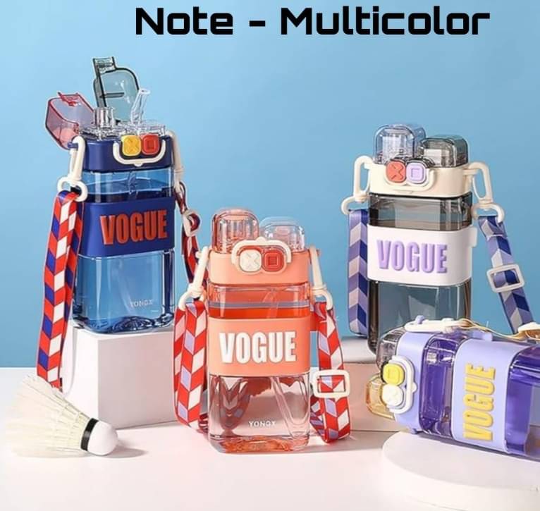     			Little Station Double Pop-Up Lid Dual-Use Water Bottle: Stay Hydrated in Style, Double Drink Water Bottle With Straw And Strap, 550ml