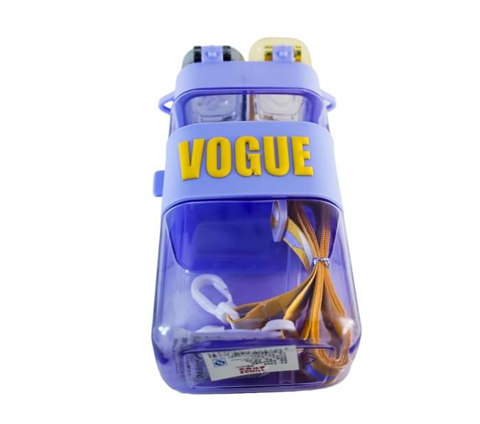     			Little Station Double Pop-Up Lid Dual-Use Water Bottle: Stay Hydrated in Style, Double Drink Water Bottle With Straw And Strap, 550ml