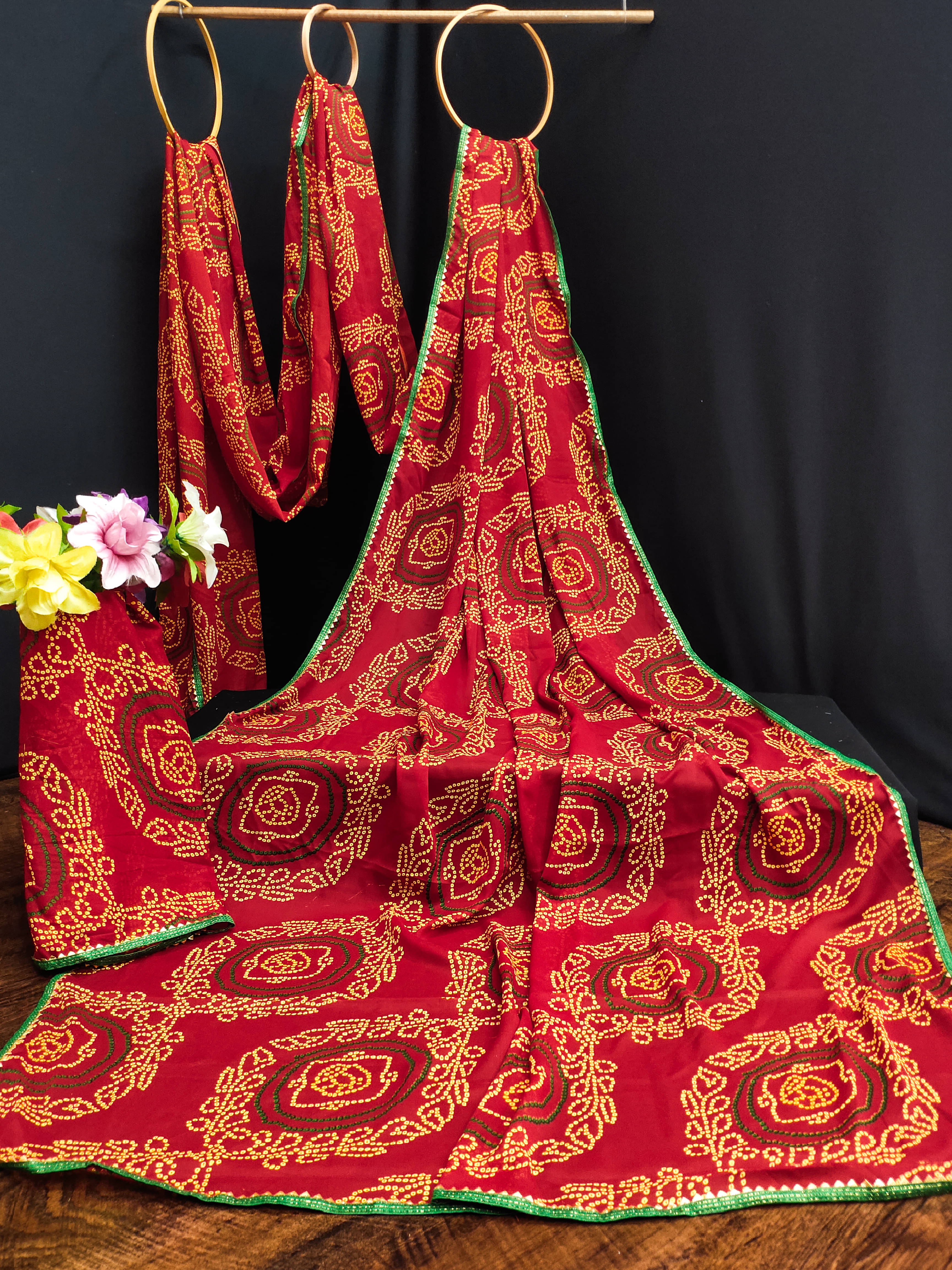     			Maayro Georgette Printed Regular Saree With Unstitched Blouse Piece ( Multicolor 3 )