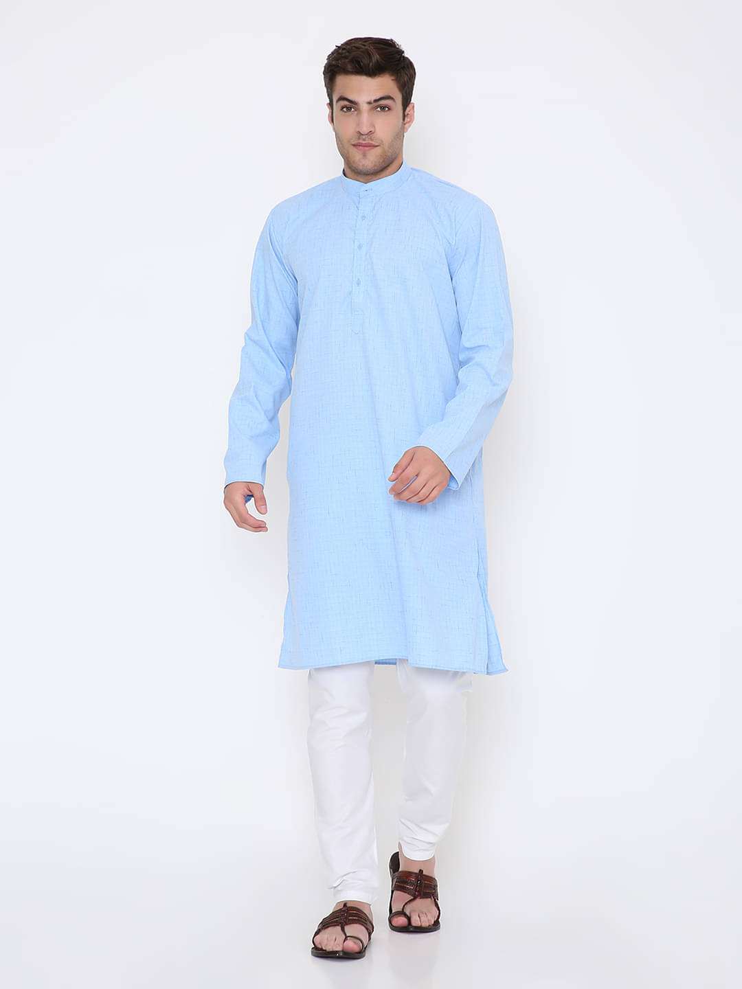     			Maharaja Blue Viscose Regular Fit Men's Kurta Pyjama Set ( Pack of 1 )