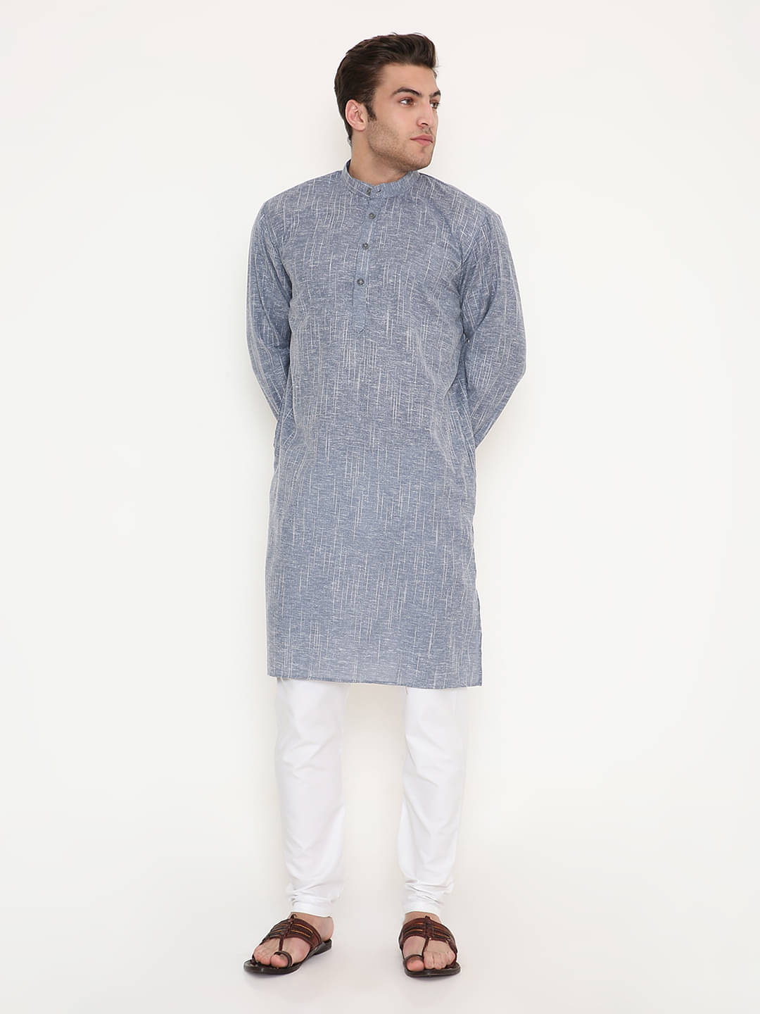     			Maharaja Blue Viscose Regular Fit Men's Kurta Pyjama Set ( Pack of 1 )