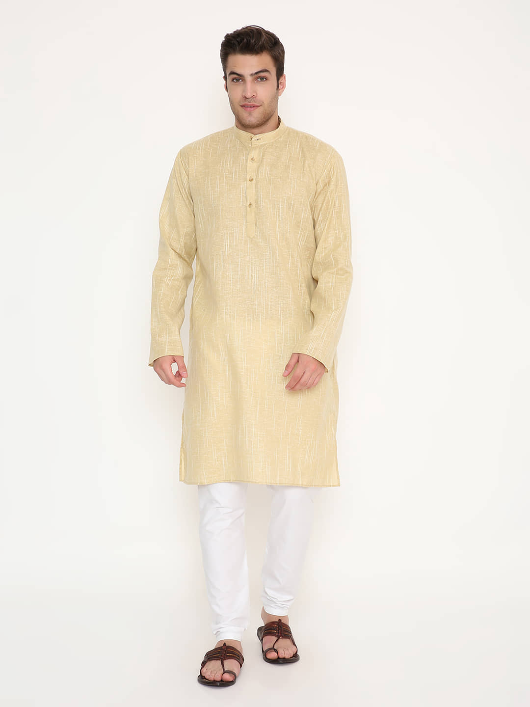 Maharaja Camel Viscose Regular Fit Men's Kurta Pyjama Set ( Pack of 1 ) - Kurtas & Kurta Sets | Buy online on ZillyBuy
