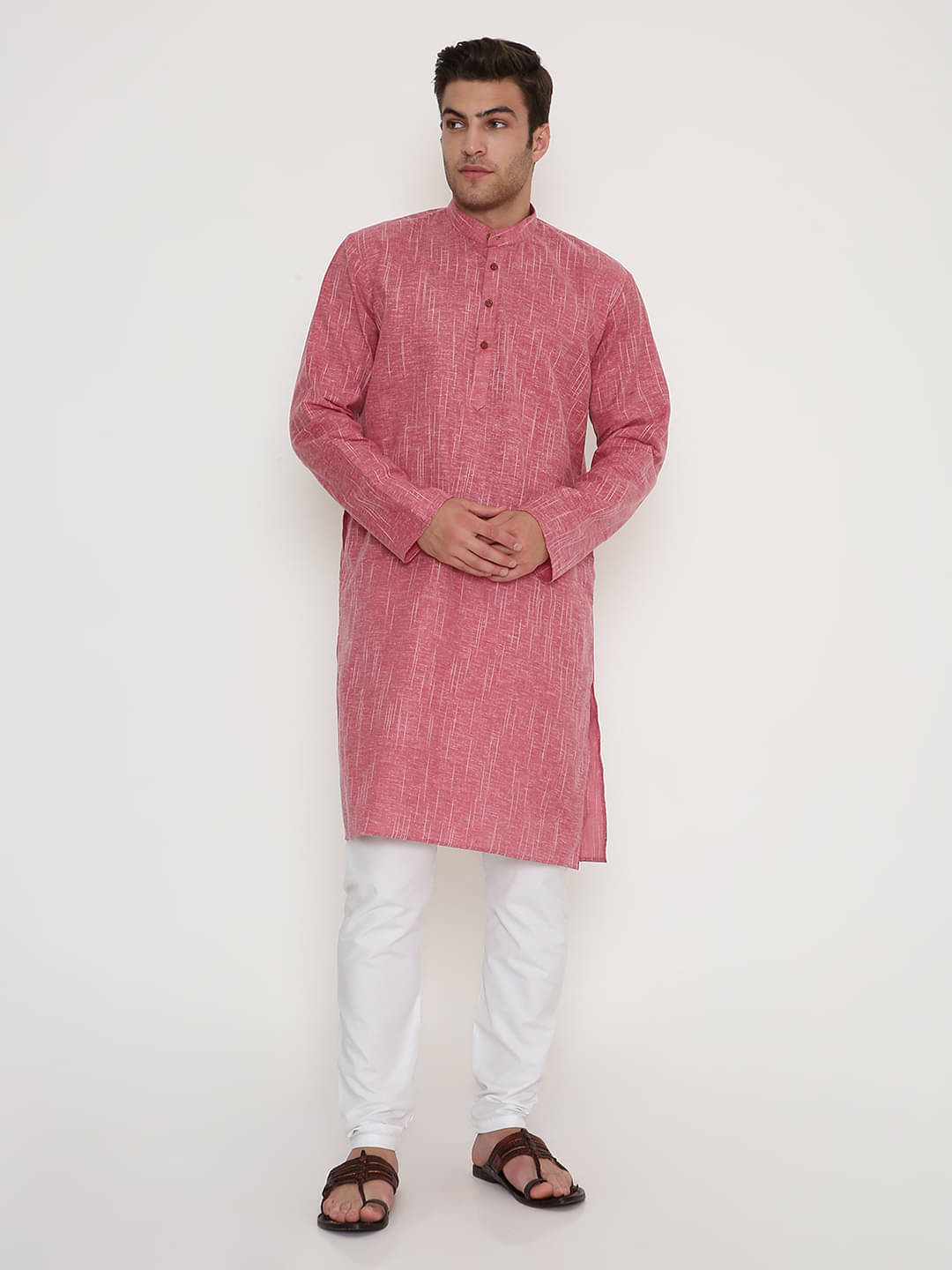 Maharaja Red Viscose Regular Fit Men's Kurta Pyjama Set ( Pack of 1 ) Maharaja Red Viscose Regular Fit Men's Kurta Pyjama Set ( Pack of 1 )