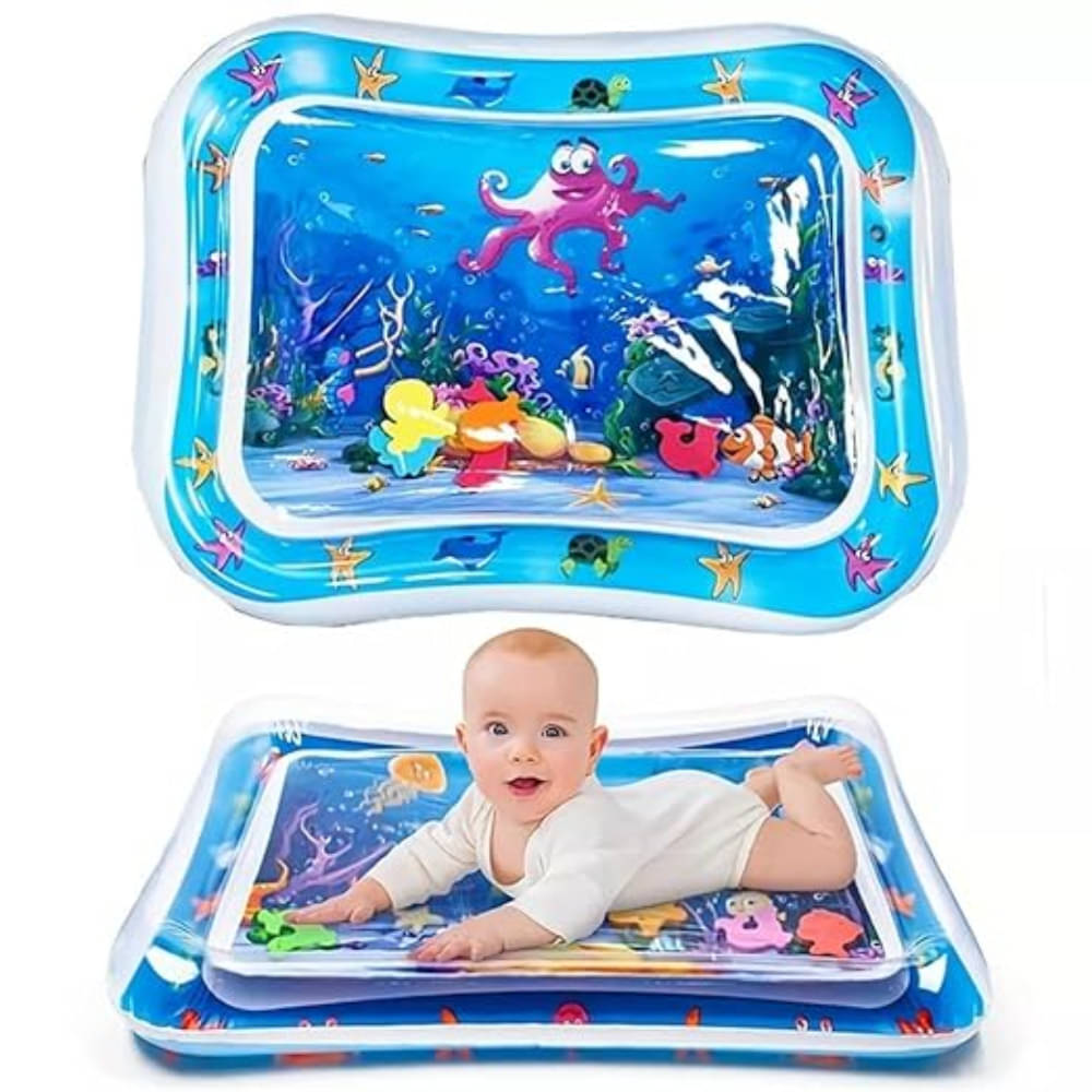     			NEKIFACE Tummy Time Water Mat for Babies | Sensory Play Gym for 6-12 Months | Newborn Baby Essentials | Water-Filled Activity Mat | Baby Gifts | Pack of 1