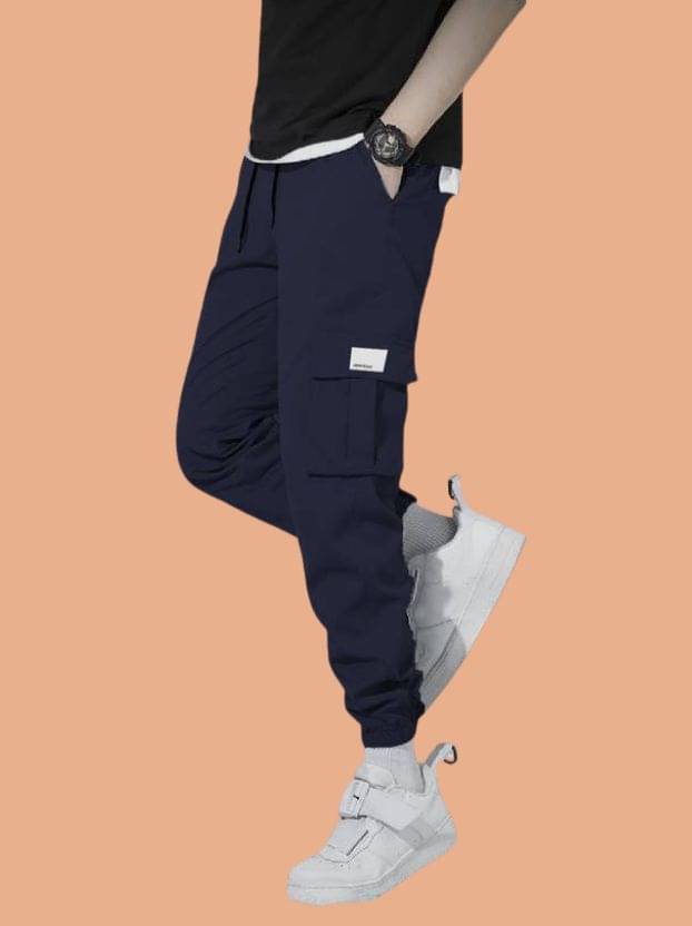 OLENE Navy Cotton Blend Men's Trackpants ( Pack of 1 ) OLENE Navy Cotton Blend Men's Trackpants ( Pack of 1 )