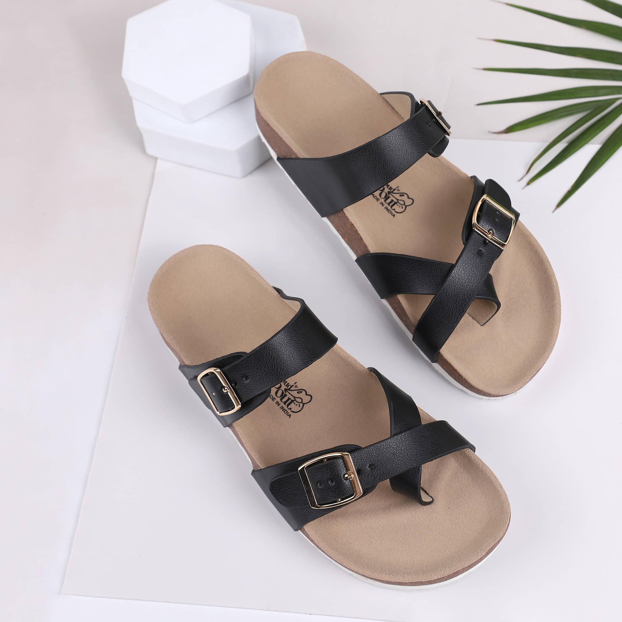     			OZZOH Black Women's Flats